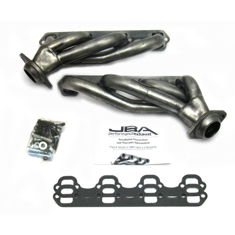 Load image into Gallery viewer, JBA 86-93 Ford Mustang 5.0L SBF 1-5/8in Primary Raw 409SS Cat4Ward Header
