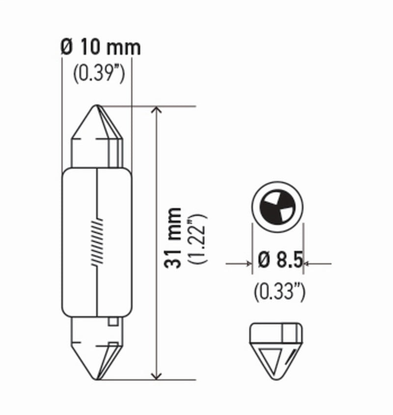 Load image into Gallery viewer, Hella Bulb 3175 12V 10W Sv858 T325 10X31 Sb
