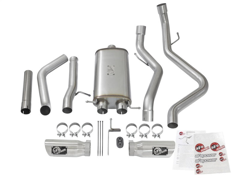 Load image into Gallery viewer, aFe MACH Force-Xp 3in CB SS Dual Exhaust w/Polished Tips 09-16 GM Silverado/Sierra 4.3L/4.8L/5.3L
