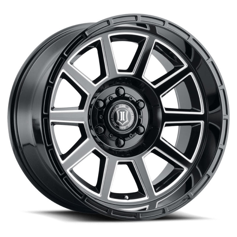Load image into Gallery viewer, ICON Recoil 20x10 5x5 -24mm Offset 4.5in BS Gloss Black Milled Spokes Wheel
