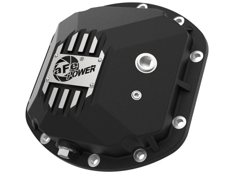 Load image into Gallery viewer, aFe Street Series Dana 30Front Differential Cover Black w/ Machined Fins 97-18 Jeep Wrangler

