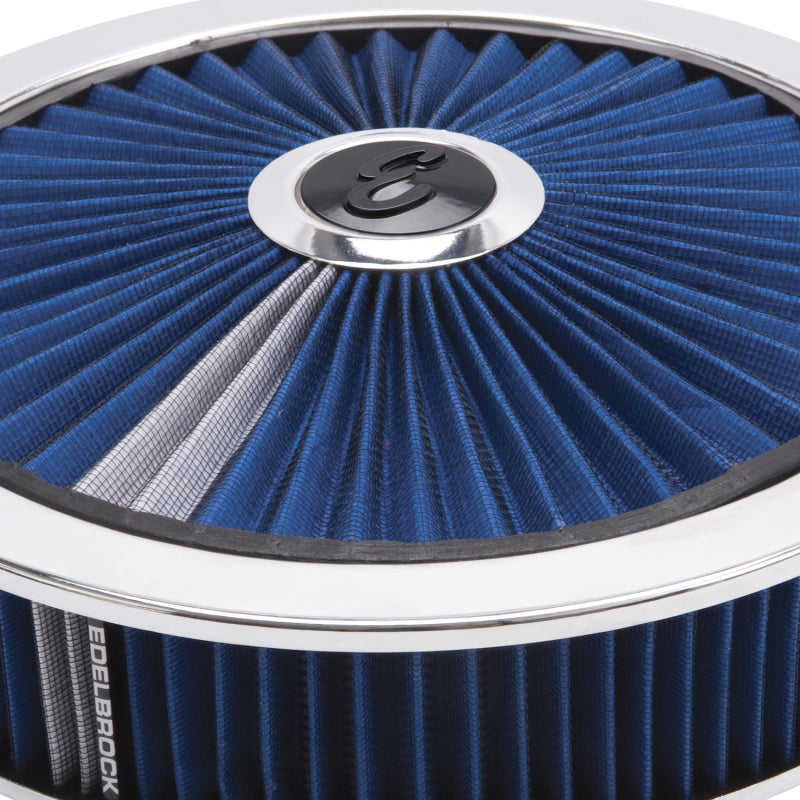 Load image into Gallery viewer, Edelbrock Air Cleaner Pro-Flo High-Flow Series Round Filtered Top 14In Dia X 3 125In
