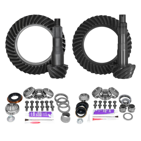 Yukon Gear Ring & Pinion Gear Kit Front & Rear for Toyota 8.75/8IFS Diff (A/T w/E-Locker) 5.29 Ratio