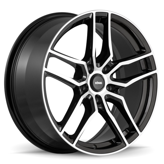 Konig Intention 18x8 5x112 ET45 Gloss Black / Machine Face