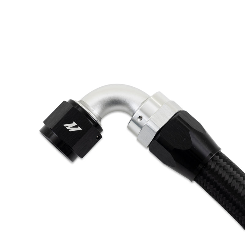 Load image into Gallery viewer, Mishimoto 3Ft Stainless Steel Braided Hose w/ -10AN Straight/90 Fittings - Black
