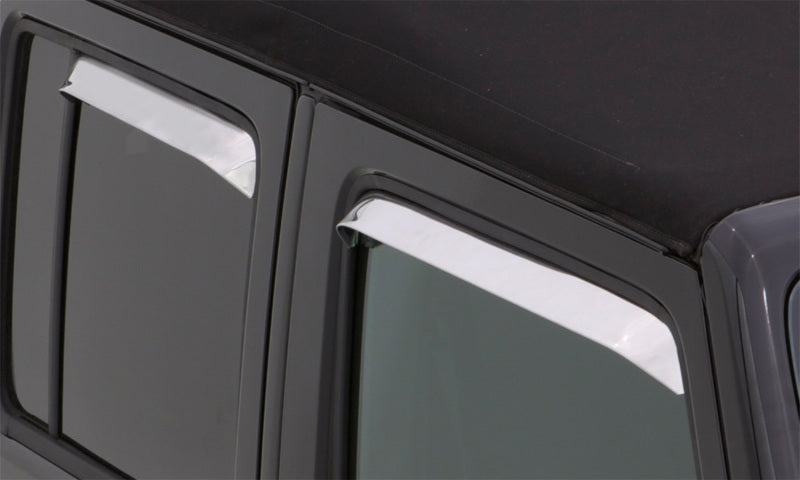 Load image into Gallery viewer, AVS 07-18 Jeep Wrangler Ventshade Front &amp; Rear Window Deflectors 4pc - Chrome
