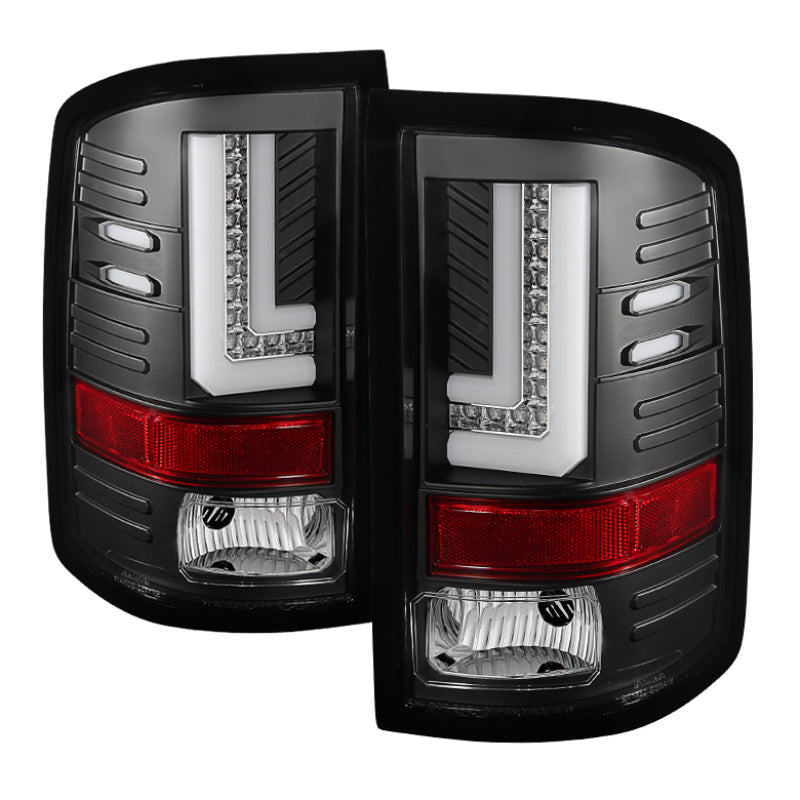 Load image into Gallery viewer, Spyder GMC Sierra 14-16 LED Tail Lights Black ALT-YD-GS14-LBLED-BK
