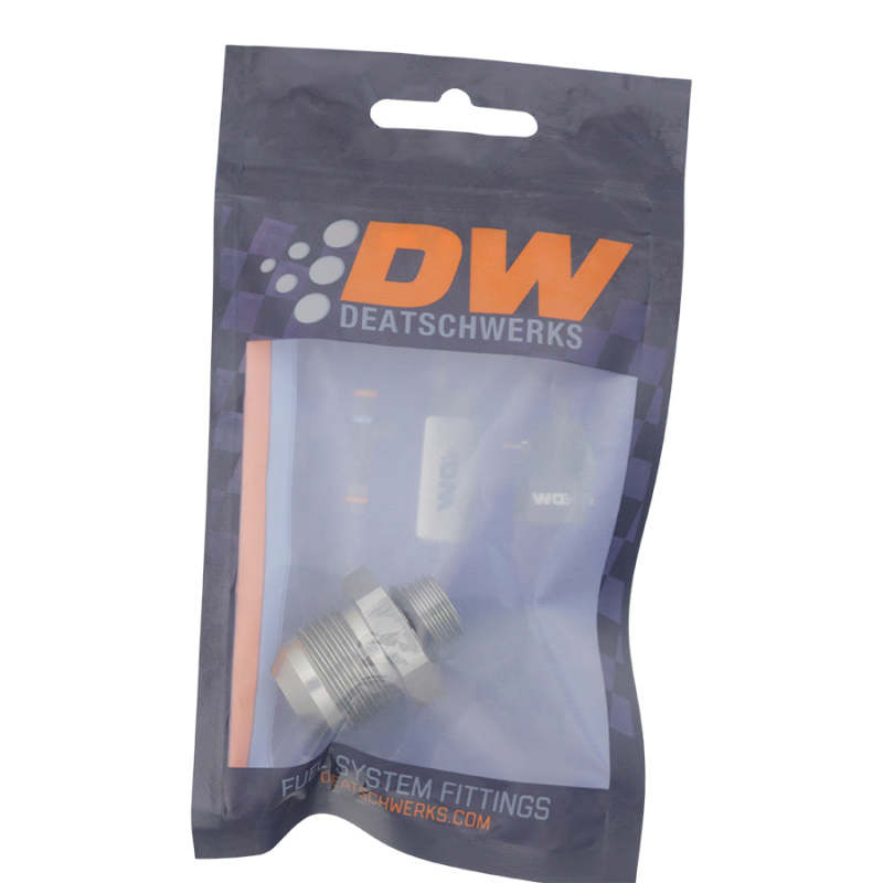 Load image into Gallery viewer, DeatschWerks 6AN ORB Male to 10AN Male Flare Adapter - Anodized DW Titanium
