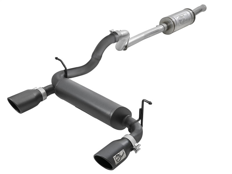Load image into Gallery viewer, aFe Rebel Series 2.5in 409 SS Cat-Back Exhaust System w/ Black Tips Jeep Wrangler (JL) 2018 V6 3.6L
