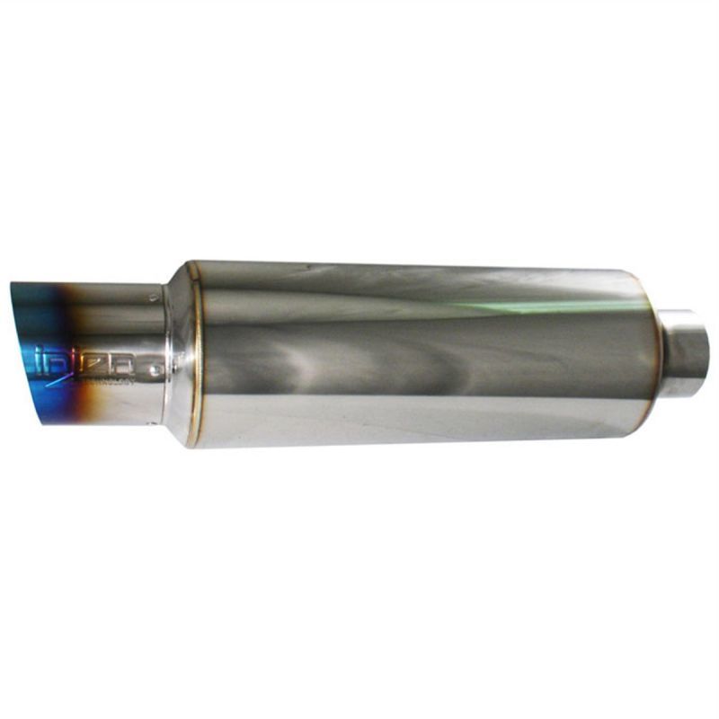 Load image into Gallery viewer, Injen 2 3/8 Universal Muffler w/Titanium burnt rolled Tip and stainless steel resonated inner wall

