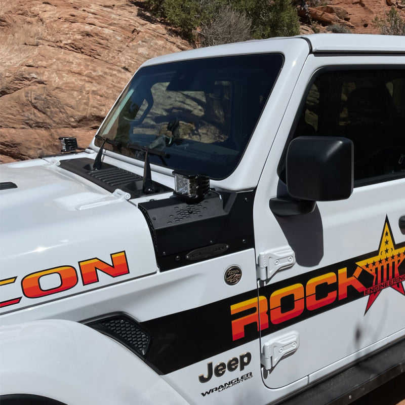 Load image into Gallery viewer, Rock Slide 21-22 Jl/Gladiator: Mojave/Recon/392 Models Jl/Jt Cowl Led Light Pod Brackets
