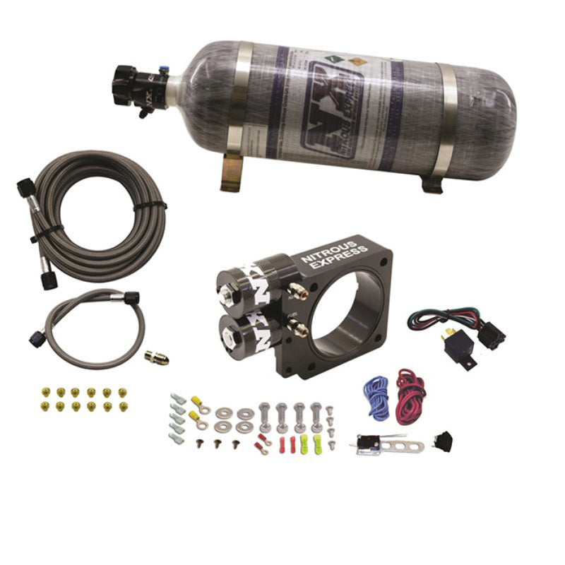 Load image into Gallery viewer, Nitrous Express 86-93 Ford Mustang GT 5.0L (Pushrod) Nitrous Plate Kit w/12lb Bottle
