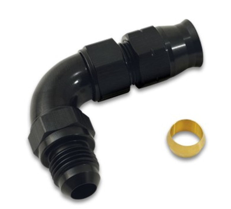 Load image into Gallery viewer, Vibrant 90 Degree 1/2in Tube to Male -8AN Flare Adapter w/ Olive Inserts
