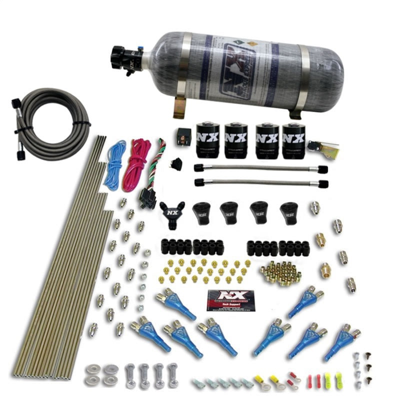 Load image into Gallery viewer, Nitrous Express Pro-Shk/Gas 4 Solenoids Nitrous Kit (250-650HP) w/Composite Bottle
