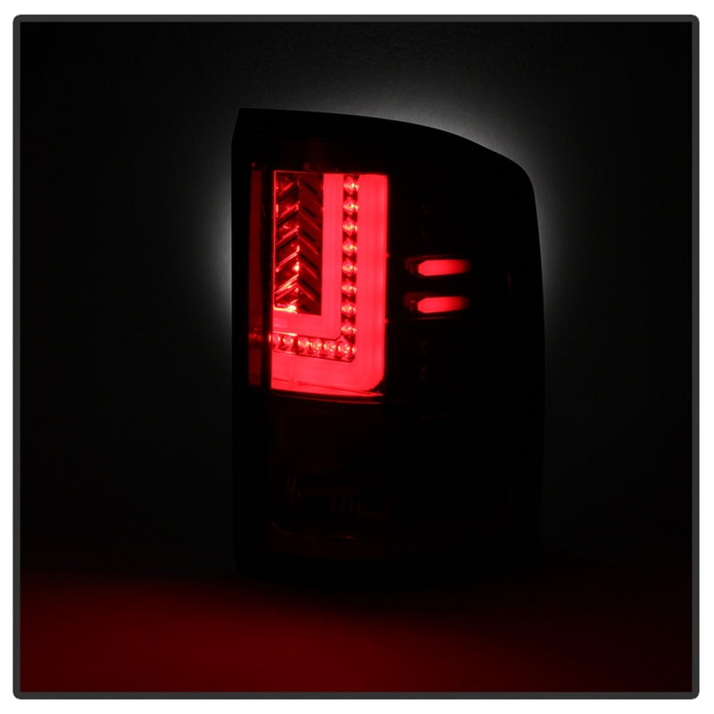 Load image into Gallery viewer, Spyder GMC Sierra 2016-2017 Light Bar LED Tail Lights - Red Clear ALT-YD-GS16-LED-RC
