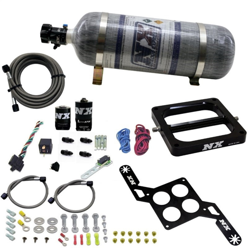 Load image into Gallery viewer, Nitrous Express 4500 RNC Conventional Nitrous Plate Kit w/.375in Solenoid w/12lb Bottle
