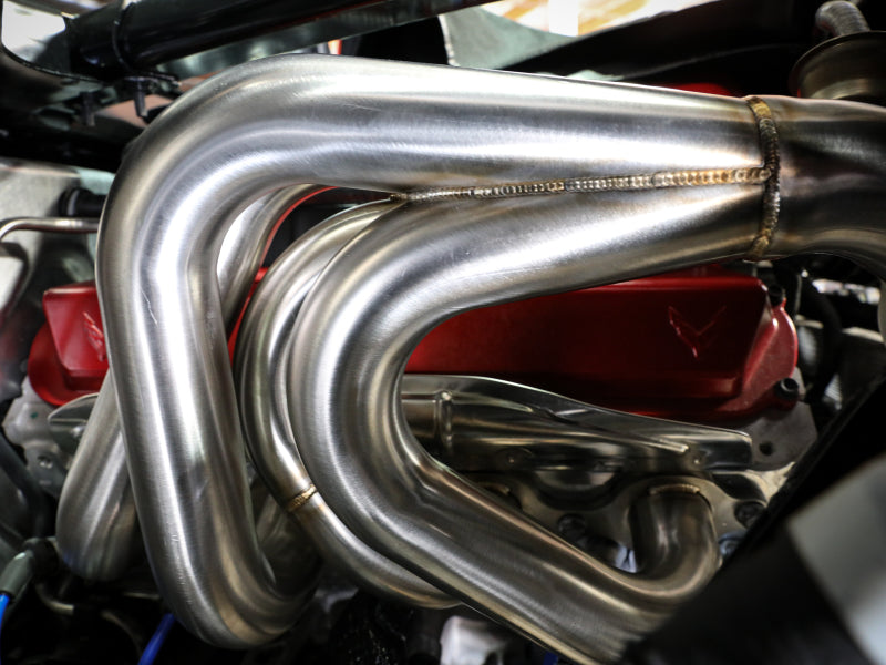 Load image into Gallery viewer, aFe Twisted 304SS Header 2020 Chevy Corvette (C8) 6.2L V8 - Brushed
