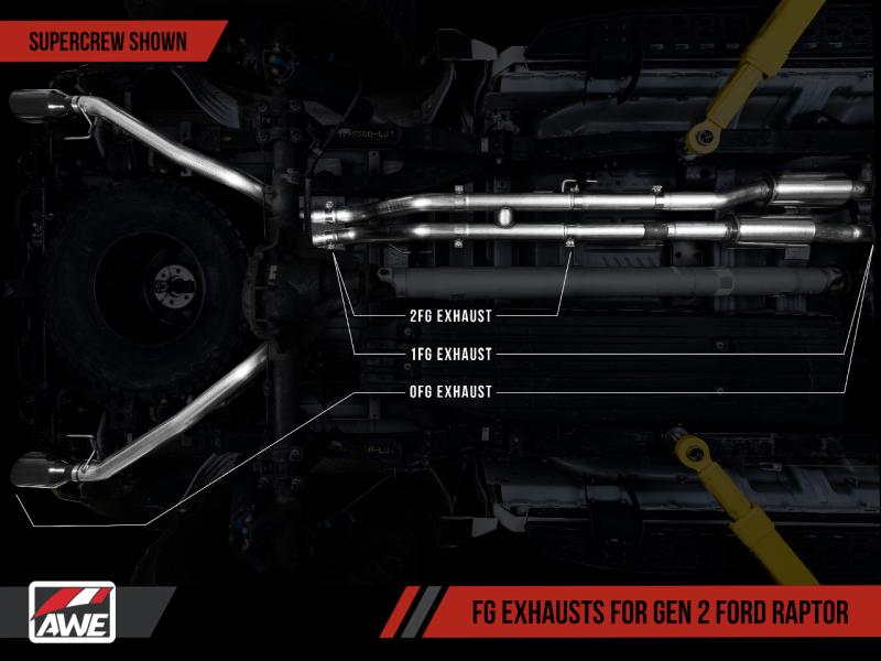 Load image into Gallery viewer, AWE Tuning 2017+ Ford Raptor Tailpipe Conversion Kit w/ Diamond Black Tips
