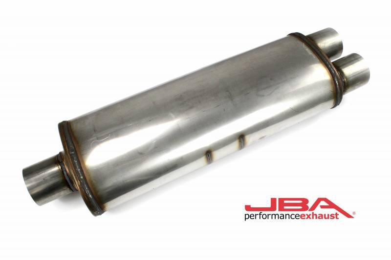 Load image into Gallery viewer, JBA Universal Chambered Style 304SS Muffler 25x8x5in 3in Center/Dual out
