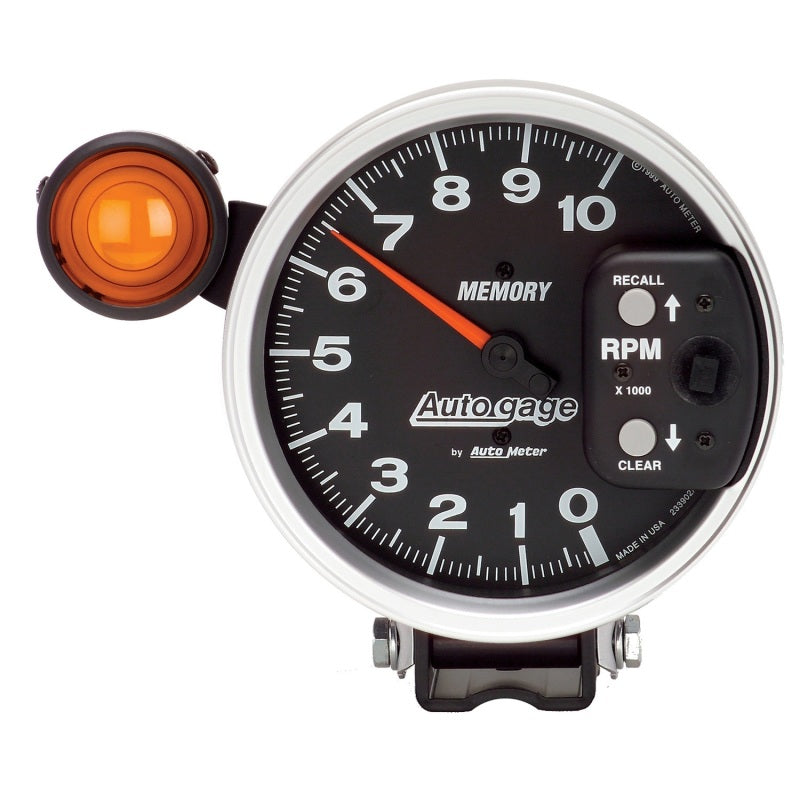 Load image into Gallery viewer, Autometer 5 inch 10K RPM w/ Monster Shift Lite / Memory Pedestal Tachometer
