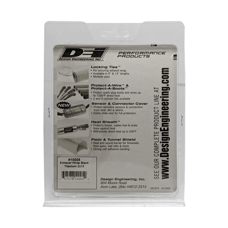 Load image into Gallery viewer, DEI Exhaust Wrap 2in x 15ft - Titanium - Black
