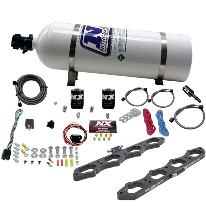 Load image into Gallery viewer, Nitrous Express Ford Coyote 5.0L V8 Nitrous Wet Port Plate Kit w/15lb Bottle
