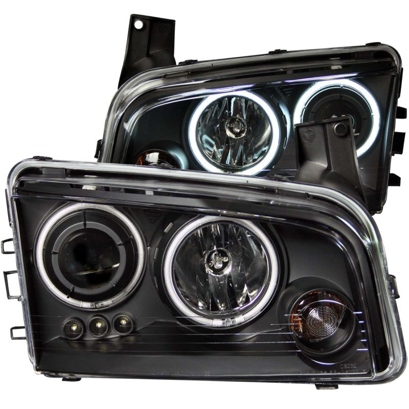 Load image into Gallery viewer, ANZO 2006-2010 Dodge Charger Projector Headlights w/ Halo Chrome (CCFL)
