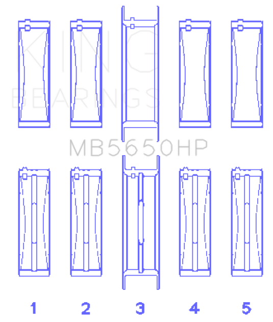 King Engine Bearings Ford 370/429/460 16V OHV (Standard Size) Crankshaft Main Bearing Set