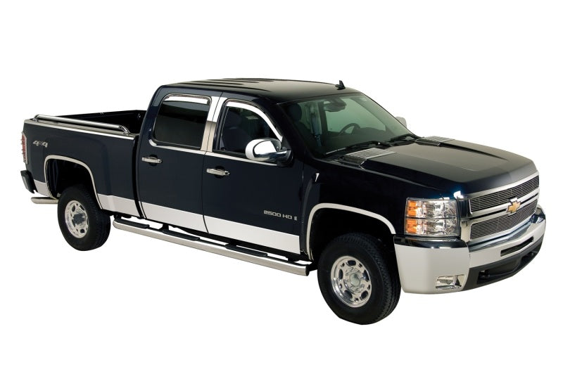 Load image into Gallery viewer, Putco 15-19 Chevy Silverado HD - Crew Cab Dually - 8pcs Stainless Steel Rocker Panels
