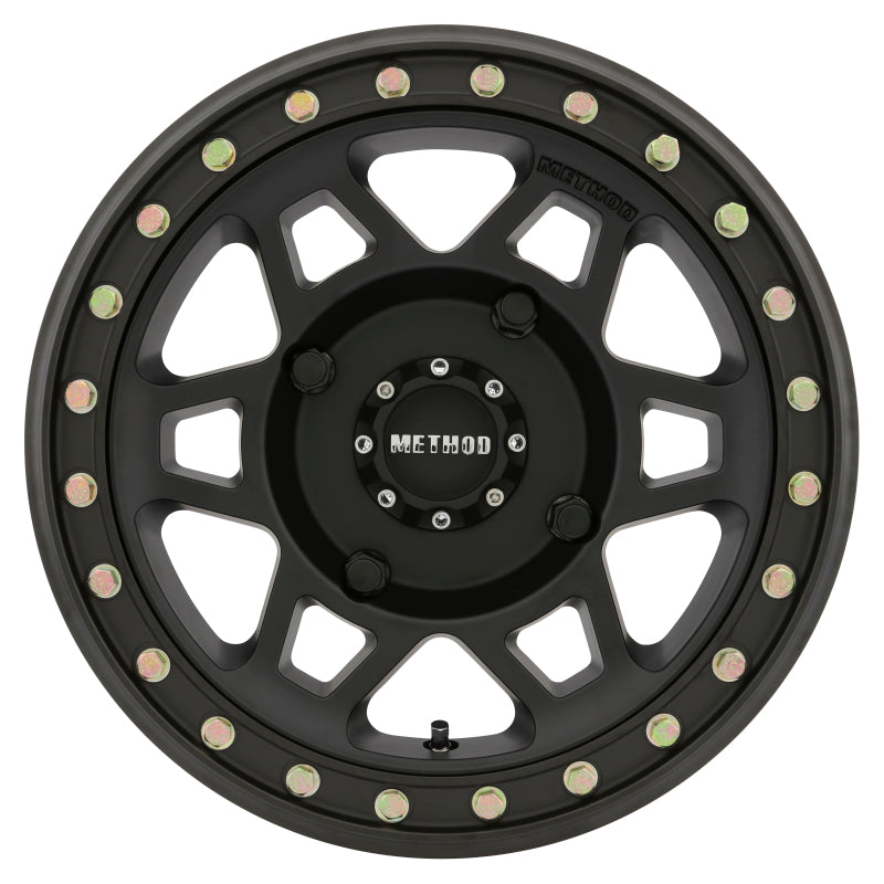 Load image into Gallery viewer, Method MR405 UTV Beadlock 15x7 / 4+3/13mm Offset / 4x136 / 106mm CB Matte Black Wheel
