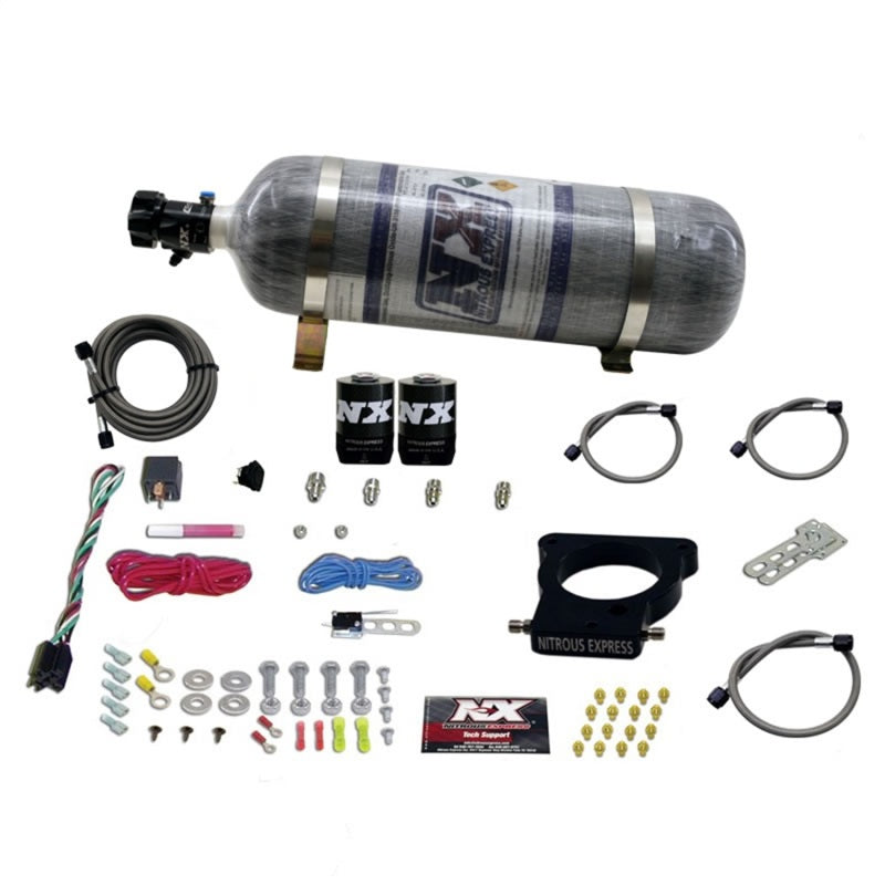 Load image into Gallery viewer, Nitrous Express GM LS 78mm 3-Bolt Nitrous Plate Kit (50-350HP) w/12lb Composite Bottle
