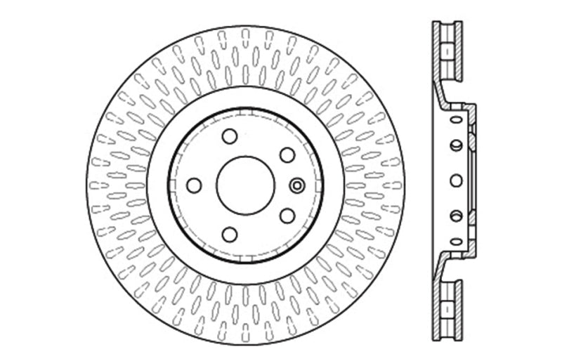 Load image into Gallery viewer, StopTech Drilled &amp; Slotted Left Sport Brake Rotor for 2009 Cadillac CTS-V
