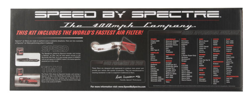 Load image into Gallery viewer, Spectre 05-09 Ford Mustang GT V8-4.6L F/I Air Intake Kit - Polished w/Red Filter

