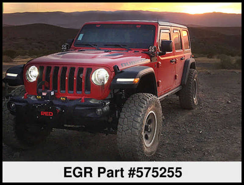 Load image into Gallery viewer, EGR 2018 Jeep Wrangler JL SlimLine In-Channel WindowVisors Set of 4 - Matte Black
