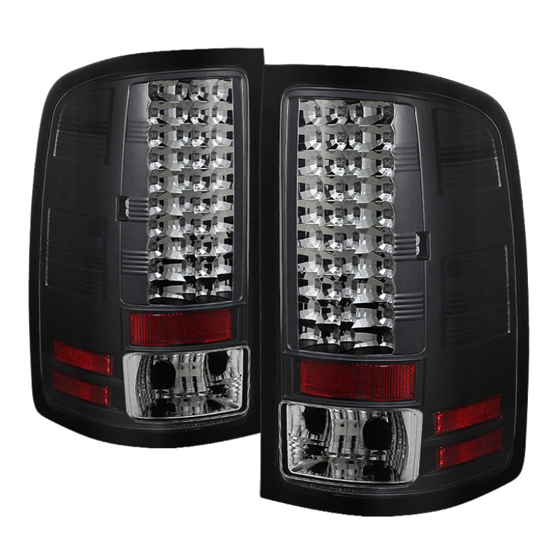 Load image into Gallery viewer, Spyder GMC Sierra 07-13 (Not fit 3500 Dually 4 Rear Wheels)LED Tail Lights Black ALT-YD-GS07-LED-BK
