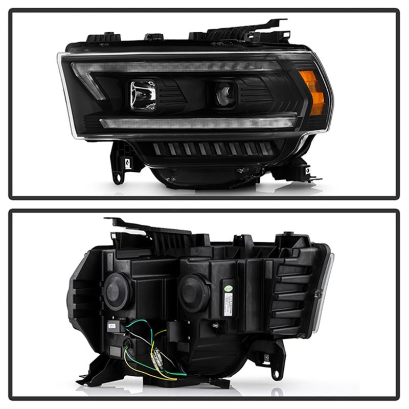 Load image into Gallery viewer, Spyder 19-22 Dodge Ram 2500 (Halogen Only) Projector Headlights - Black PRO-YD-DR19HDHALSI-SEQ-BK
