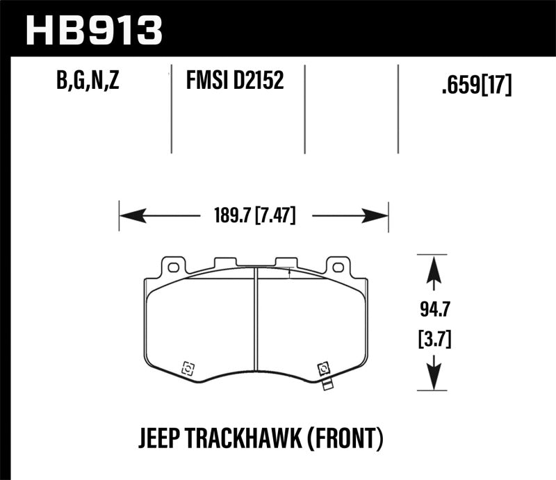 Load image into Gallery viewer, Hawk 18-19 Jeep Grand Cherokee Trackhawk HPS 5.0 Front Brake Pads

