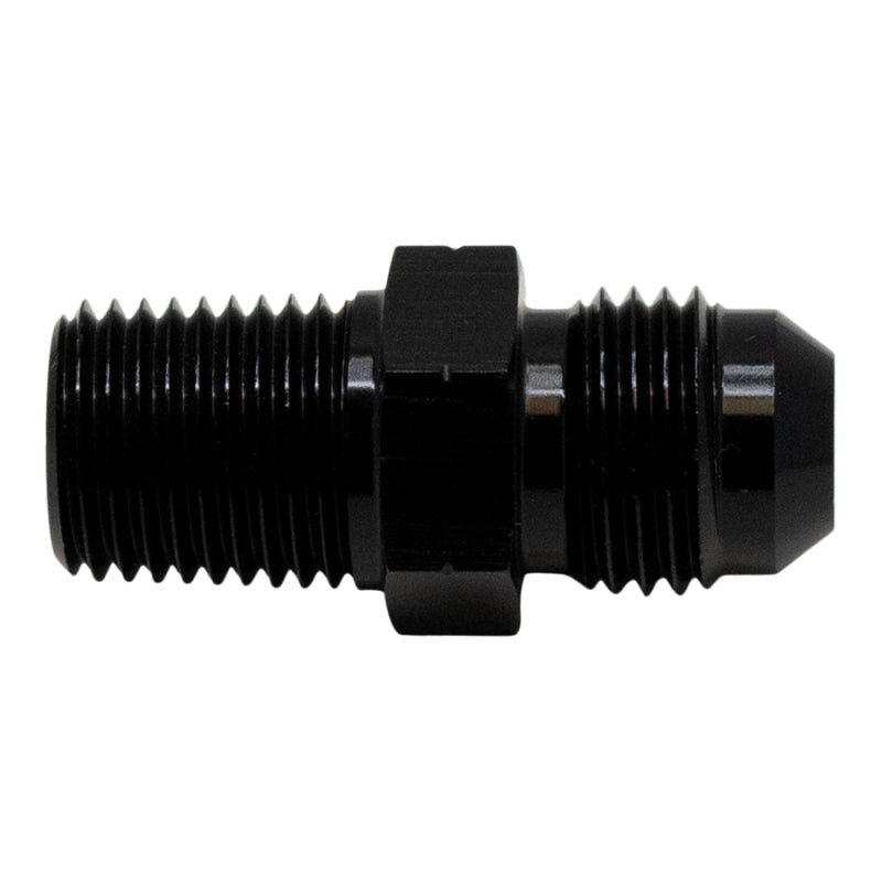 Load image into Gallery viewer, DeatschWerks 6AN Male Flare to 1/4in Male NPT Adapter - Anodized Matte Black
