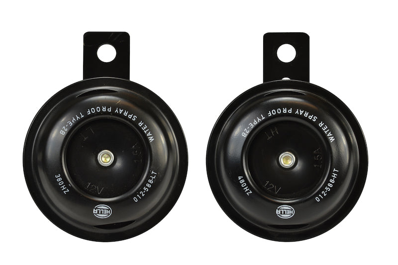 Load image into Gallery viewer, Hella Horn Kit Bx Blk Disc Mcycle 12V Univ
