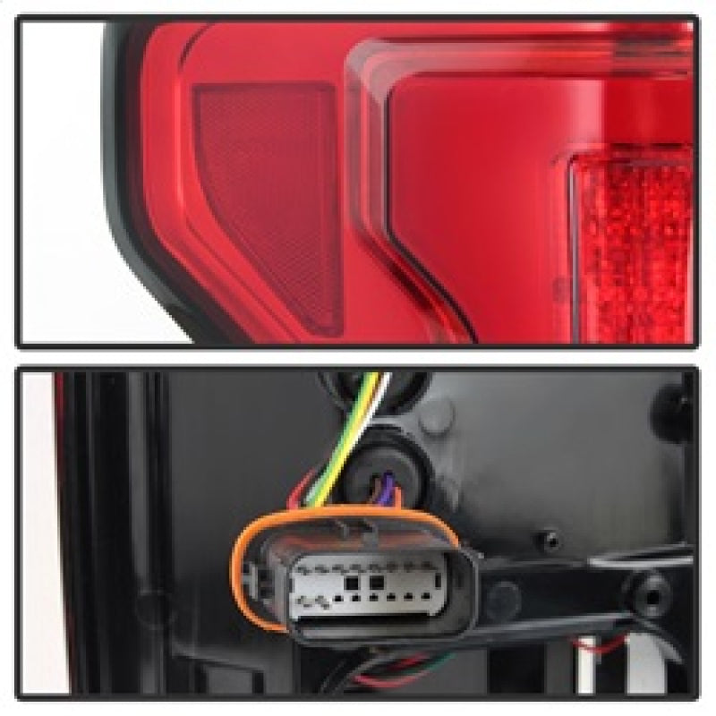 Load image into Gallery viewer, Spyder 15-18 Ford F-150 LED Tail Lights (w/Blind Spot) - Red Clear (ALT-YD-FF15015BS-LBLED-RC)
