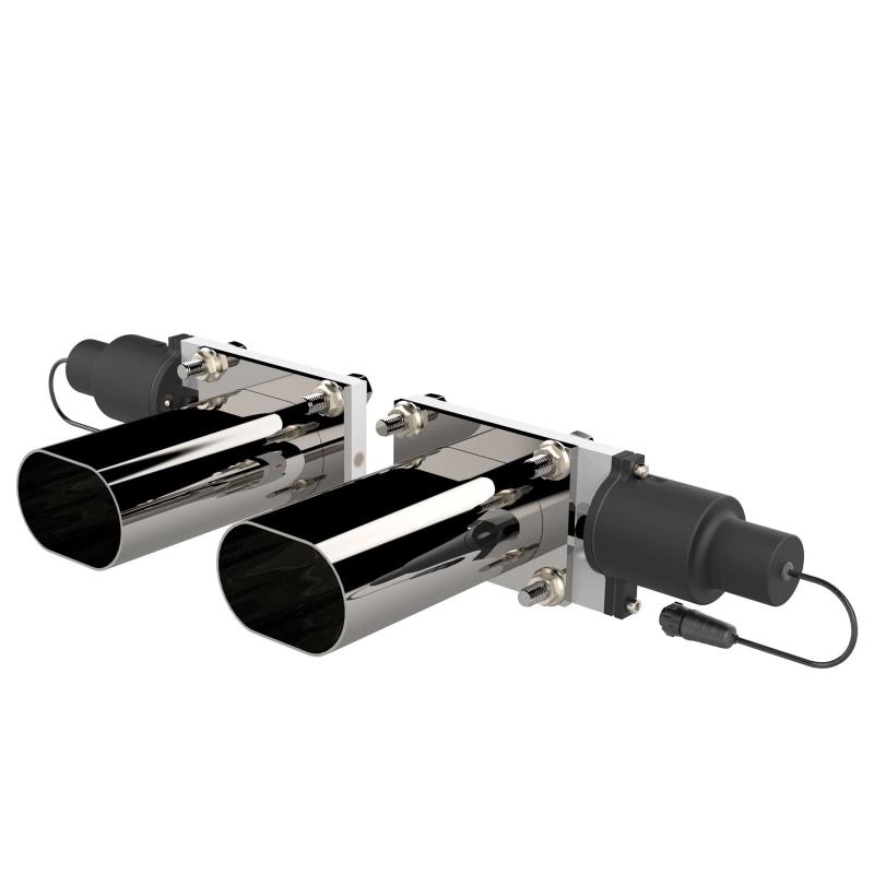 Load image into Gallery viewer, QTP Bolt-On QTEC Dual Low Profile Oval Electric Cutout Valves - Pair
