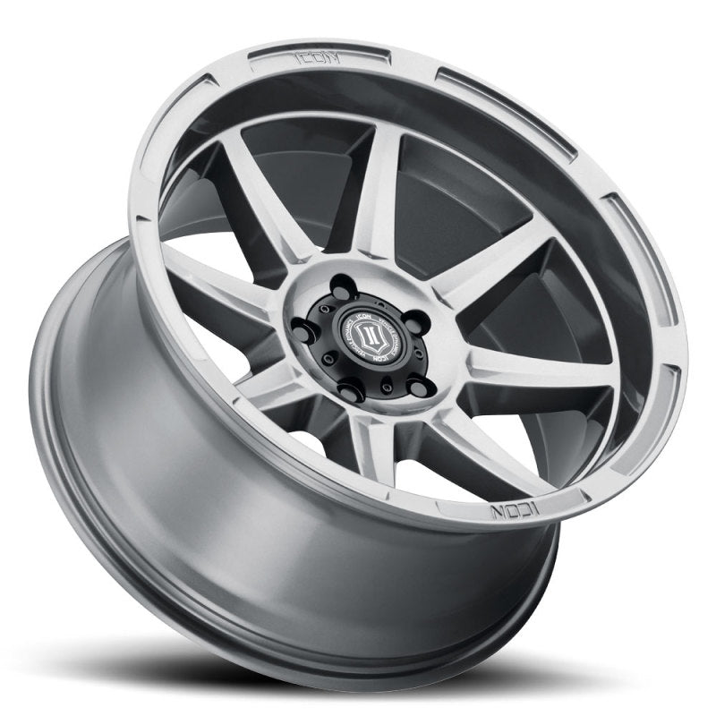 Load image into Gallery viewer, ICON Bandit 20x10 5x150 -24mm 4.5in BS 110.10mm Bore Gun Metal Wheel
