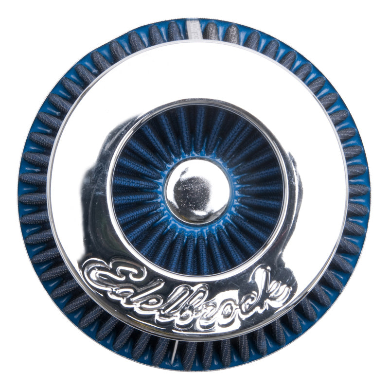 Load image into Gallery viewer, Edelbrock Air Filter Pro-Flo Series Conical 10In Tall Blue/Chrome

