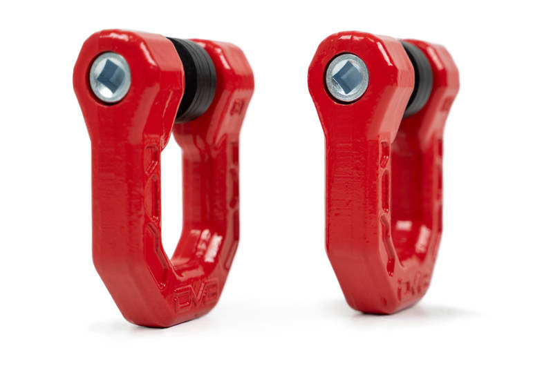 Load image into Gallery viewer, DV8 Offroad Elite Series D-Ring Shackles - Pair (Red)
