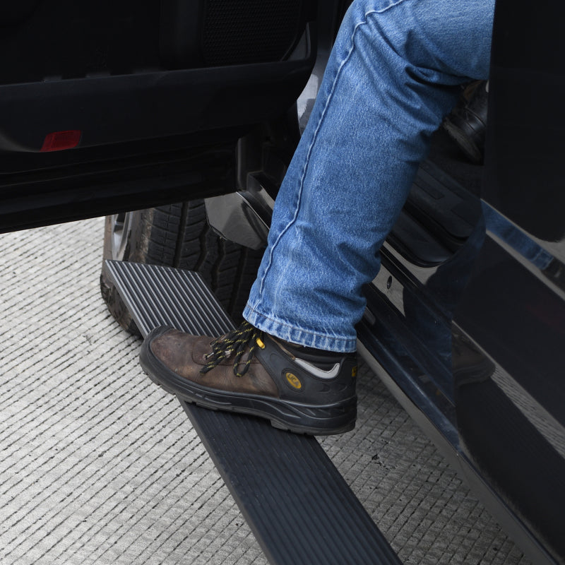 Load image into Gallery viewer, RealTruck 22-24 Toyota Tundra DC 4dr VoltStep Electric Running Board Kit (No Drill) - Tex. Blk

