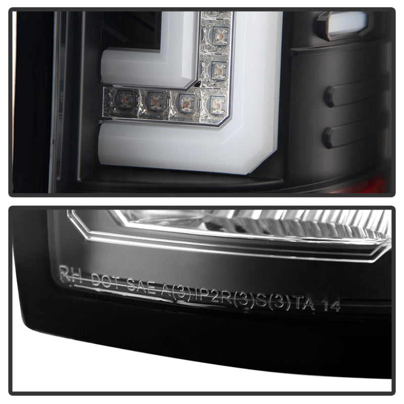Load image into Gallery viewer, Spyder GMC Sierra 14-16 LED Tail Lights Black ALT-YD-GS14-LBLED-BK

