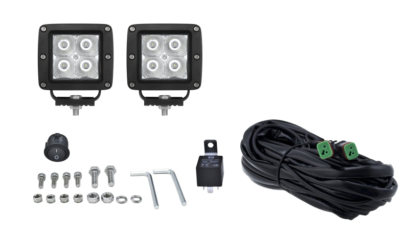 Load image into Gallery viewer, Hella HVF Cube 4 LED Off Road Kit - 3.1in 2X12W
