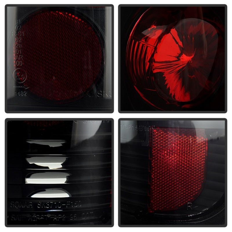 Load image into Gallery viewer, Spyder Ford F150 Styleside 97-03/F250/350/450/550 Euro Style Tail Lights Blk Smke ALT-YD-FF15097-BSM
