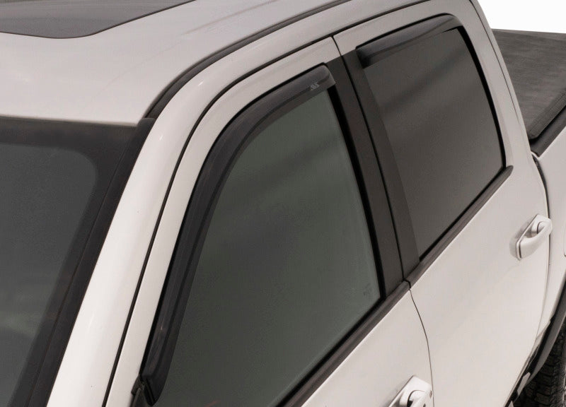 Load image into Gallery viewer, AVS 07-13 Chevy Silverado 1500 Ext. Cab Ventvisor Front &amp; Rear Window Deflectors 4pc - Smoke
