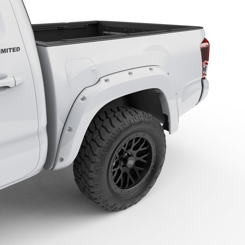 Load image into Gallery viewer, EGR 16+ Toyota Tacoma w/Mudflap Bolt-On Look Color Match Fender Flares - Set - Super White
